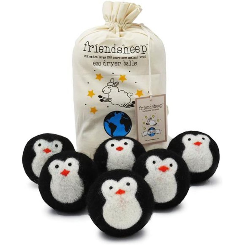Wool Dryer Balls, Organic Fair Trade Reusable Fabric Softener,Extra Large, 6Pack